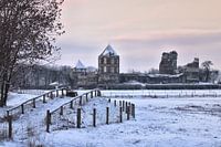 Kasteel Montfort in de winter.