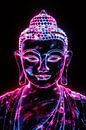 Neon Boeddha met levendige kleuren van Art & Soul Creations thumbnail