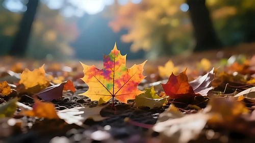 Knisperende bladeren, zachte zon