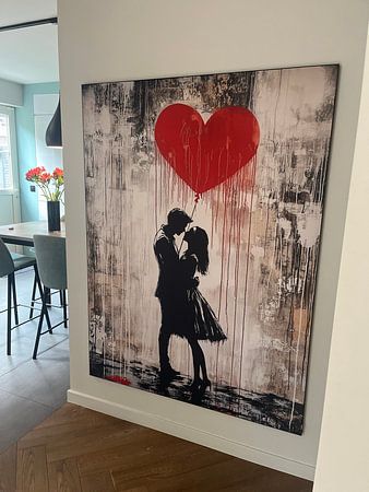 Couple in Love Under Heart