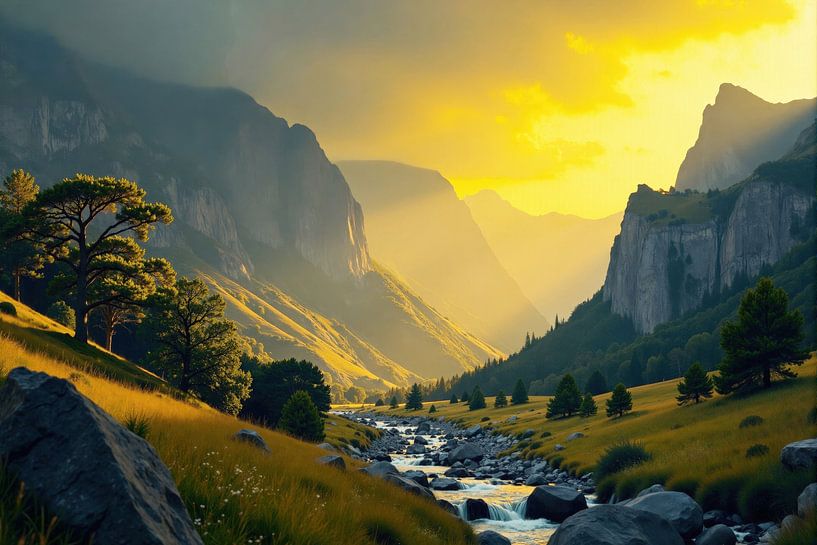 La rivière Mountain Valley au coucher du soleil par Markus Gann