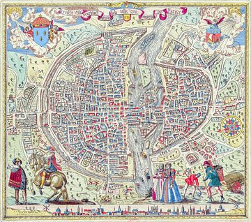 An old map of Paris - Historical map of Paris (1576)' by Nederlands Erfgoed