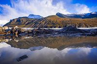 Mirror image in glacial lake