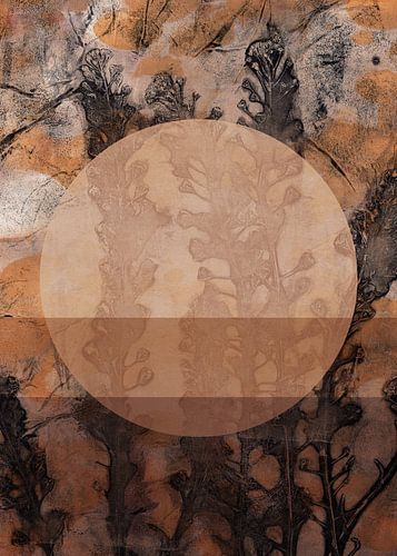 Zen wabi-sabi botanische kunst in Japandi stijl I