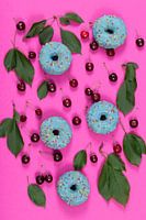 Donought and cherries