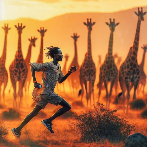 Courir parmi les girafes