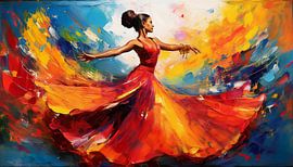Spaanse vrouw met Spaanse dans