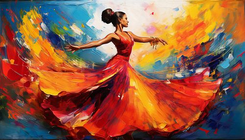 Spaanse vrouw met Spaanse dans