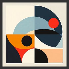 Geometrisch Abstract Werk in Mid-Century Modern Stijl van STUDIO ARTSY