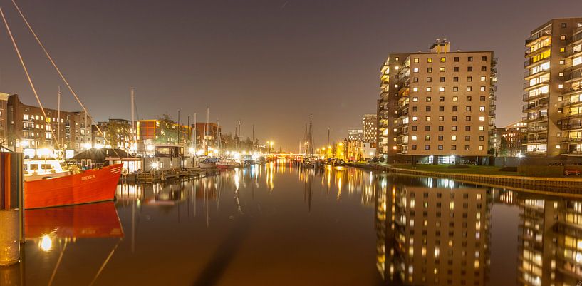 Panorama Oosterhaven Groningen van Wil de Boer