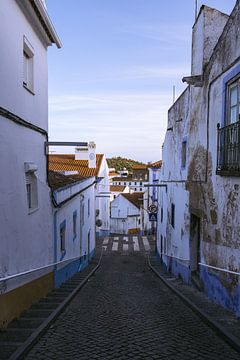 Typisch Portugese straat in Arraiolos van Michiel Dros