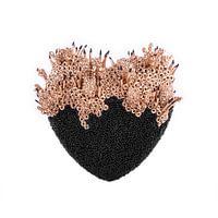 Hart van Goud 3D pen Kunstwerk Print