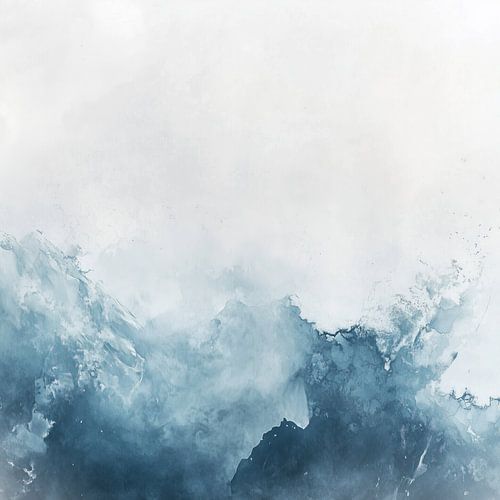 Ruhiges Meer: Abstraktes Kunstwerk in sanften Tönen