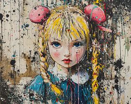 Girl | Dream Splatters by Abstract Painting
