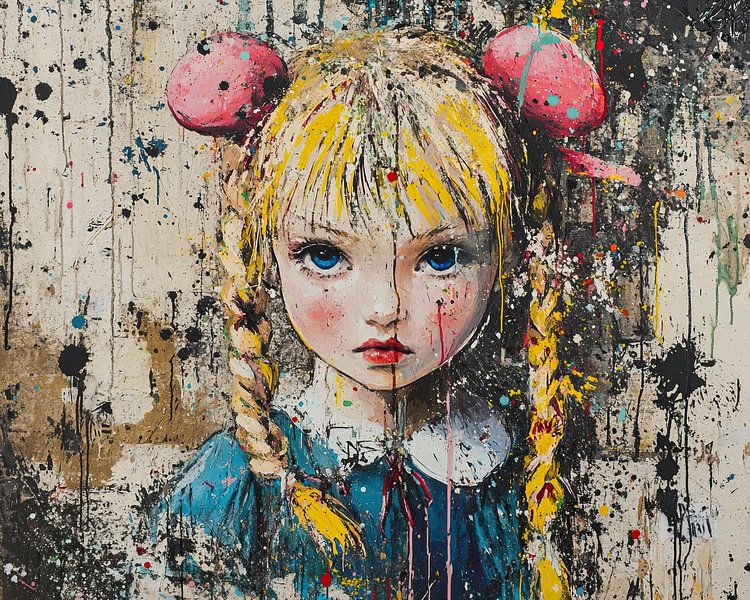 Girl | Dream Splatters by Abstract Painting