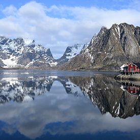 Norwegen Lofoten Hamnoy Landschaft von Martin Jansen