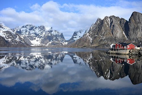 Noorwegen Lofoten Hamnoy landschap van Martin Jansen