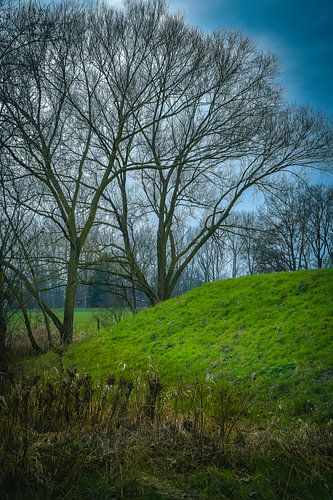 'Landschap in groen en blauw'