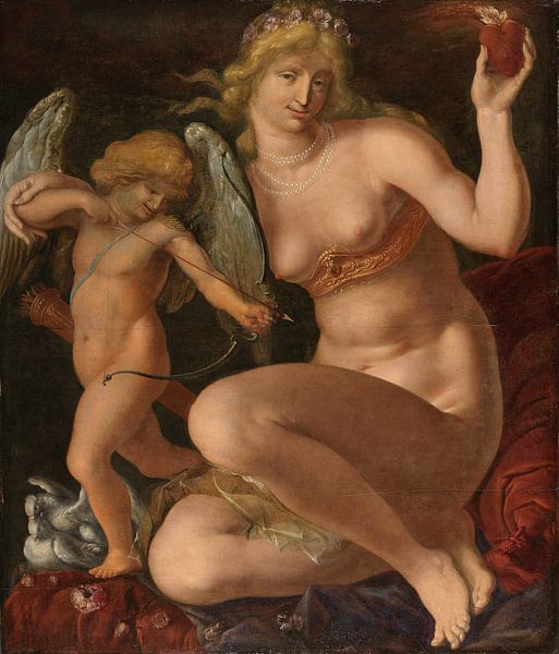 Venus und Amor, Jacob de Gheyn (II), 1605 - 1610 von Marieke de Koning