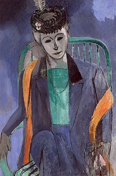 Schilderij van een elegante vrouw, Henri Matisse