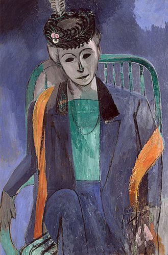 Elegant woman painting, henri matisse