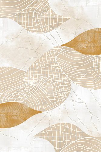 Lignes ondulées et structures fluides dans un paysage abstrait