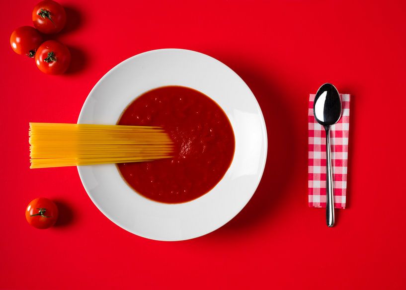 Tomaten en pasta. van Hennnie Keeris