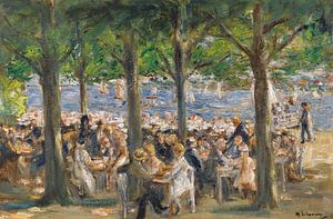 Tuinrestaurant aan de rivier de Havel onder de bomen, Max Liebermann