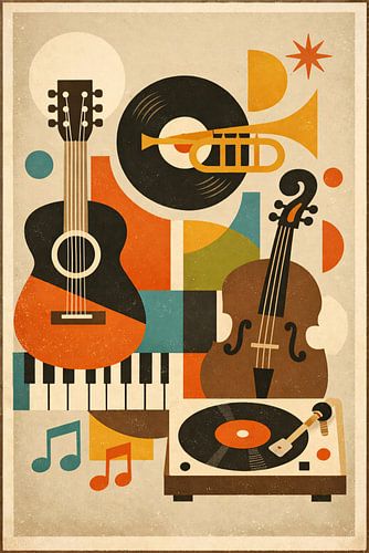 Retro Music Instruments