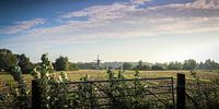 View of the corn mill in Werkhoven (NL), from the Achterdijk in early autumn.