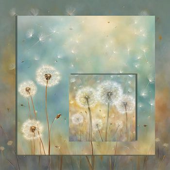 Paardenbloemen in schilderij