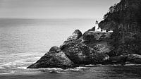 Phare de Heceta Head en noir et blanc, Oregon par Henk Meijer Photography Aperçu