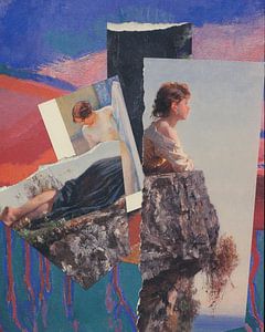 Collage of ladies in blue and pink