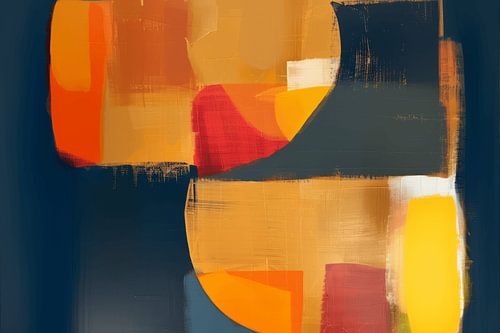 Moderne Abstraktion in warmen Farben