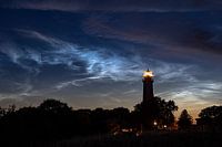 Glowing night clouds | Cape Arkona lighthouse