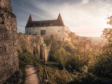 Burghausen castle with Wöhrseesteig trail by Tobias Wartenberg