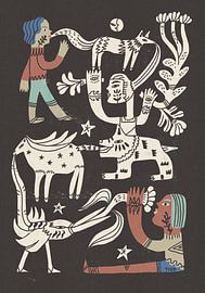Tribal Spirit Animals by Raipa Studio