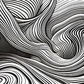 Abstract wave motion swirls and wavy lines 6 by The Art Kroep