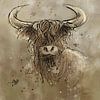 Schotse hooglander in Wild Wonder kleuren van Emiel de Lange