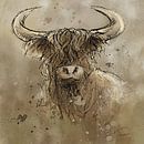 Schotse hooglander in Wild Wonder kleuren van Emiel de Lange thumbnail
