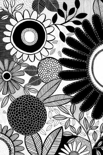 Garten schwarz-weiß von Susan Black by The Artcircle