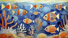 Fish among the coral by Anna Marie de Klerk