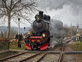 Stoomloc 1040 bij het omzetten in Station Schin op Geul van Rob Boon