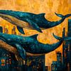 Baleine en ville sur Richards Fine Art