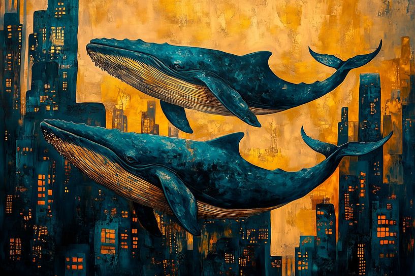 Whale in town by Richards Fine Art