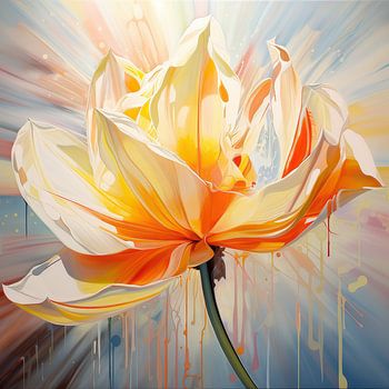Tulipe majestueuse fleur œuvre botanique
