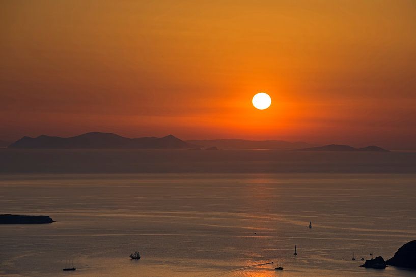 Sonnenuntergang in Griecheland, Santorini von Barbara Brolsma