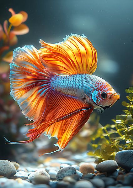 Der Betta-Fisch von R Pevitanada