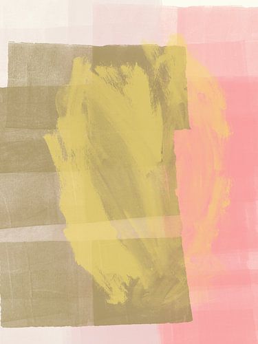 Abstract shapes and lines in pastel colors by Dina Dankers