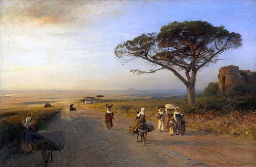 Via Appia, Italië, ALBERT FLAMM, Ca. 1850